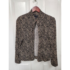 Jessica Howard Blazer with small removable shoulder pads Beige & Black